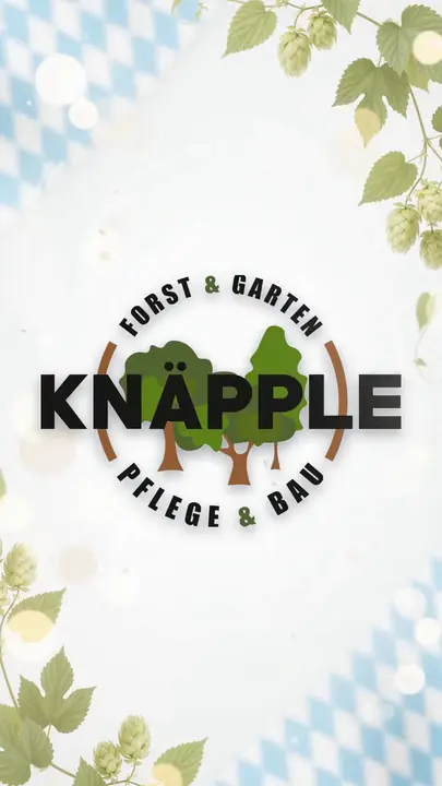 Sponsorenfolie Knäpple Forst & Garten im einheitlichen Oktoberfest-Design