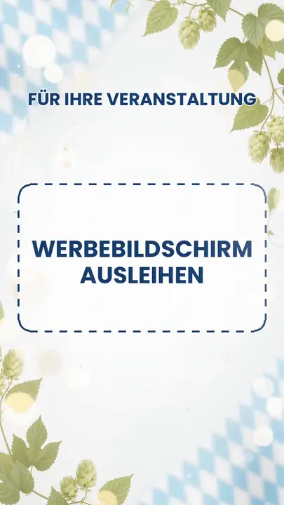 Sponsorenfolie Werbebildschirm ausleihen im einheitlichen Oktoberfest-Design