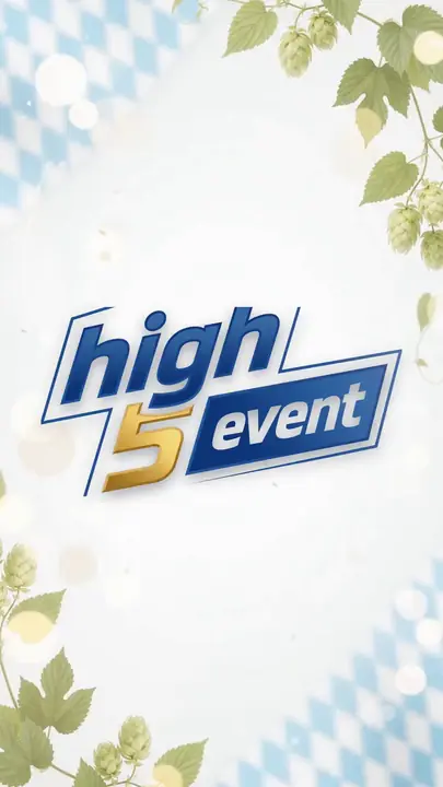 Sponsorenfolie high5event im einheitlichen Oktoberfest-Design